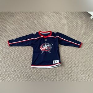 Boys Columbus blue jackets jersey size 7